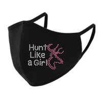 Hunt Like a Girl Rhinestone Face Mask