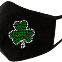 Shamrock Rhinestone Face Mask