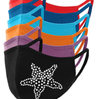 Starfish Rhinestone Face Mask