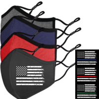 Thin Line US Flag Face Mask