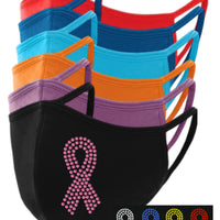 Ribbon Rhinestone Face Mask