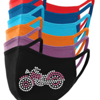 Motorcycle Rhinestone Face Mask