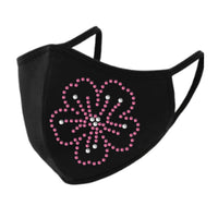Flower Rhinestone Face Mask
