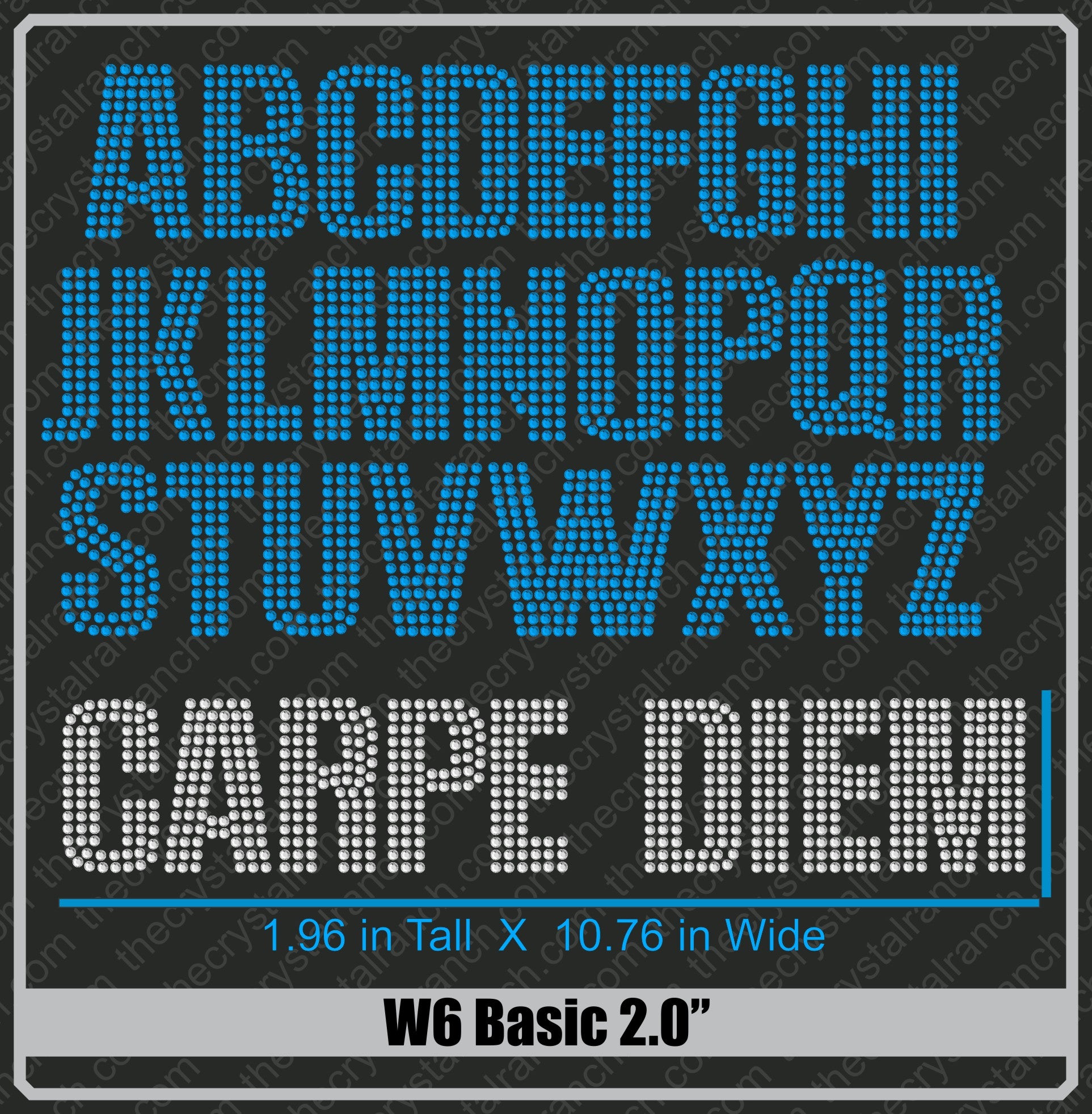 Basic 2.5 Rhinestone Font W3 – The Crystal Ranch