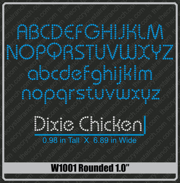 Rounded 1.0 Rhinestone Font W1001