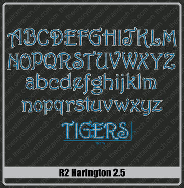 Harington 2.5 Rhinestone Font R2