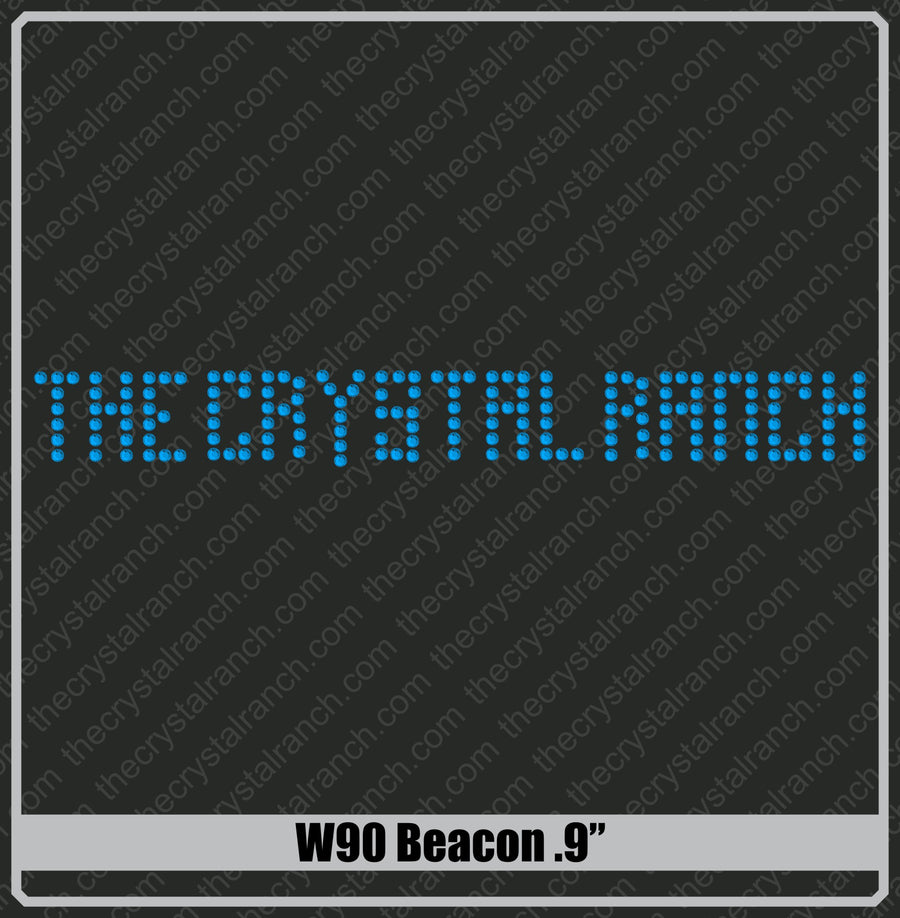 Beacon .9 Rhinestone Font W90