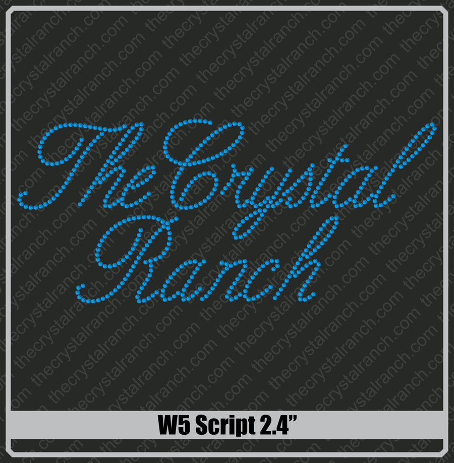 Script 2.4 Rhinestone Font W5