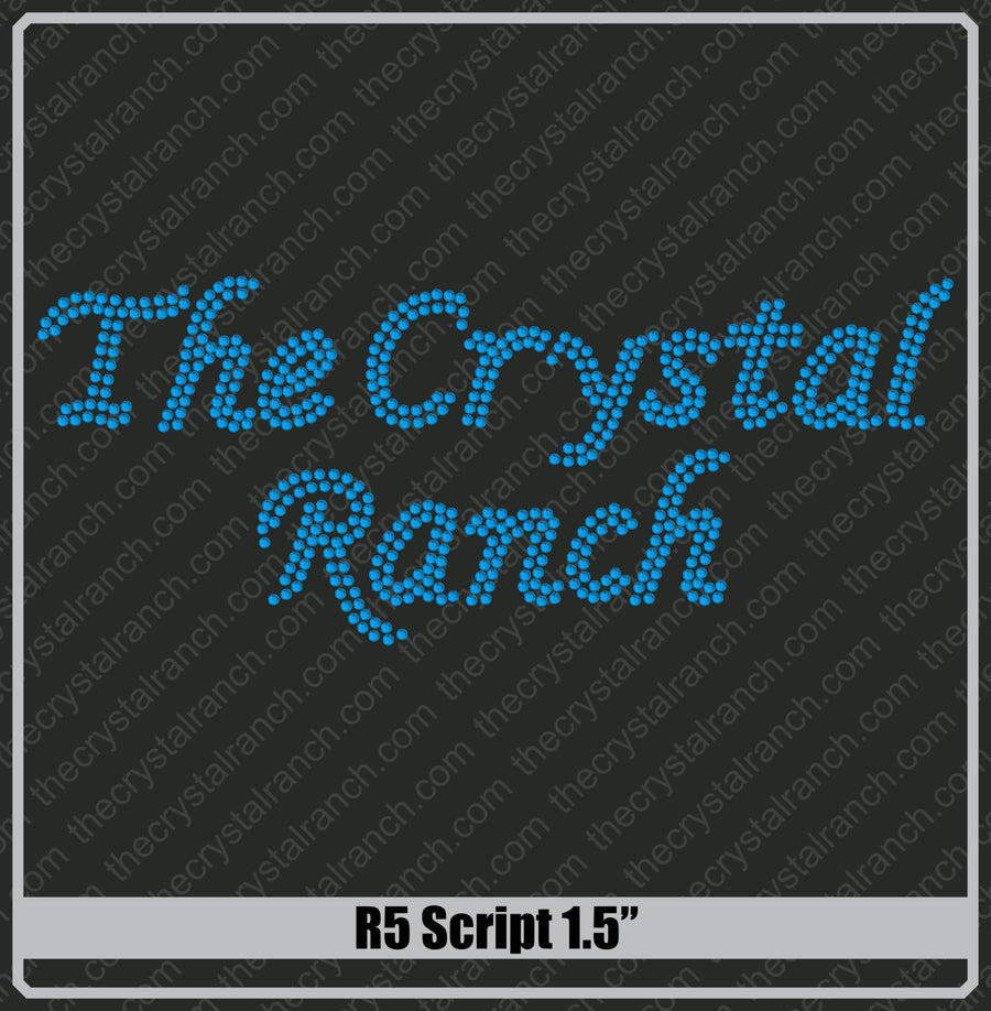 Script 1.5 Rhinestone Font R5