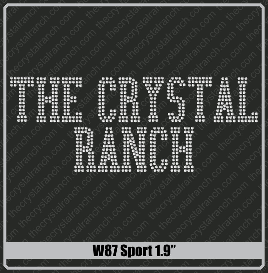 Sport 1.9 Rhinestone Font W87