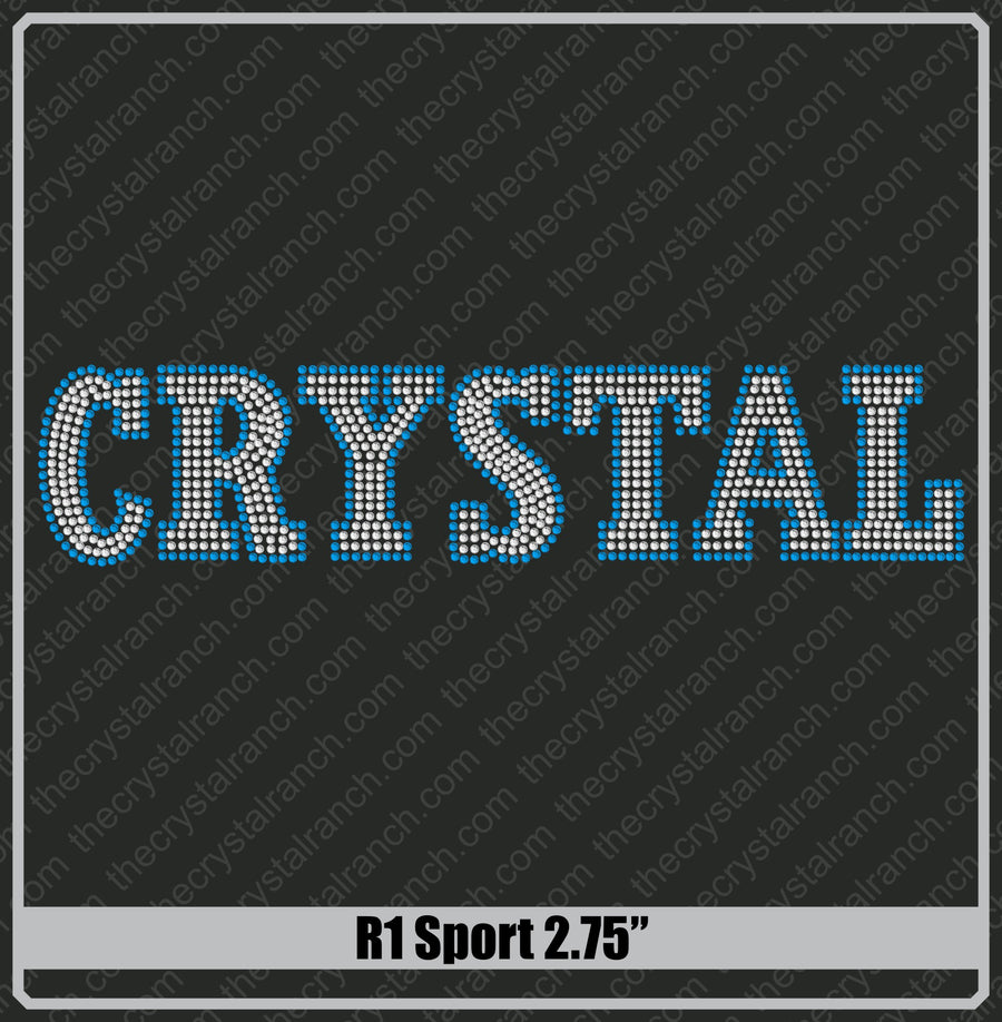 Sport 2.75 Rhinestone Font R1
