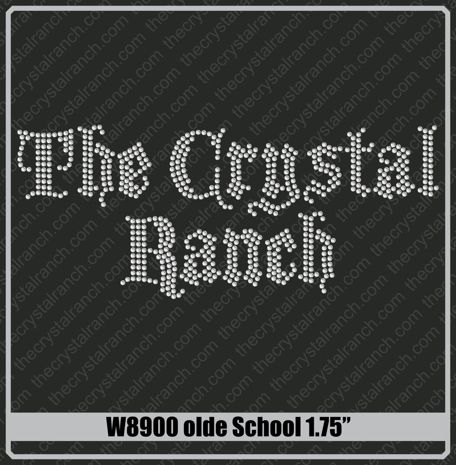 Olde School 1.75 Rhinestone Font W8900
