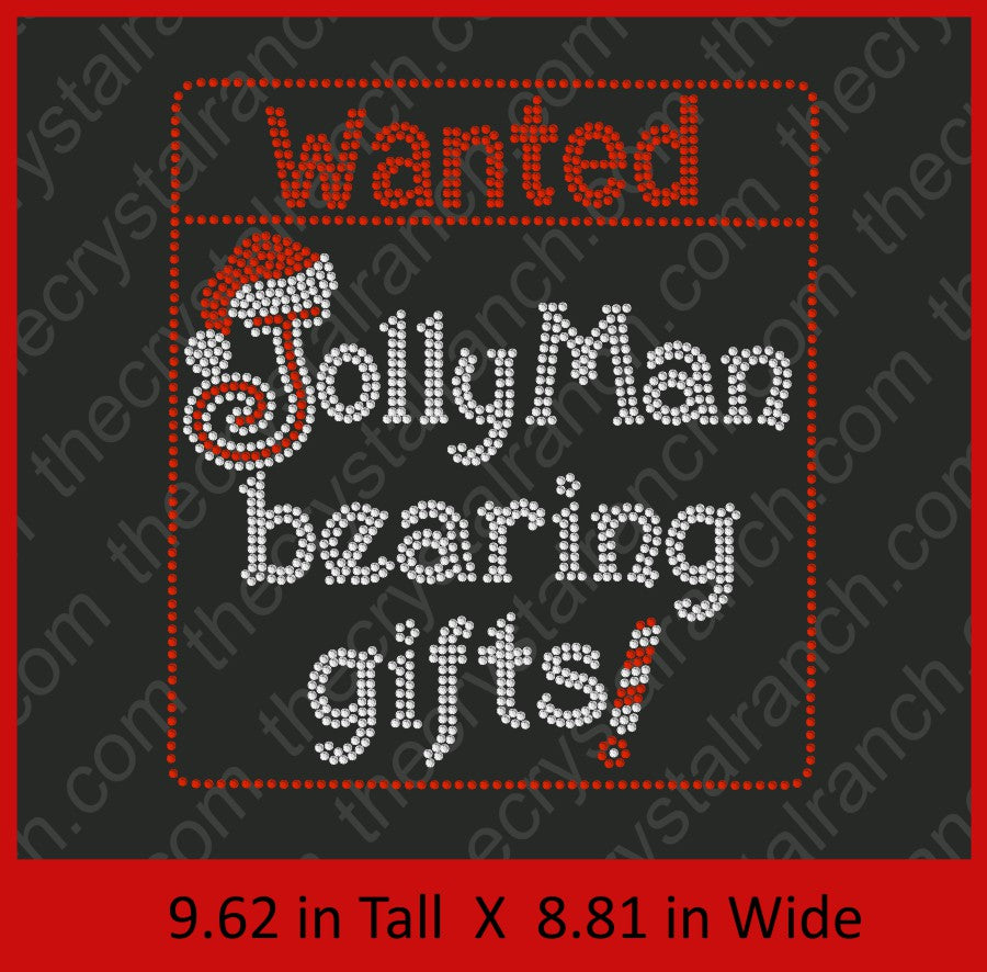 Wanted Jolly Man Rhinestone Transfer H127