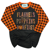 Flannels Hayrides Pumpkins Sweaters Bonfires Tee HTV079