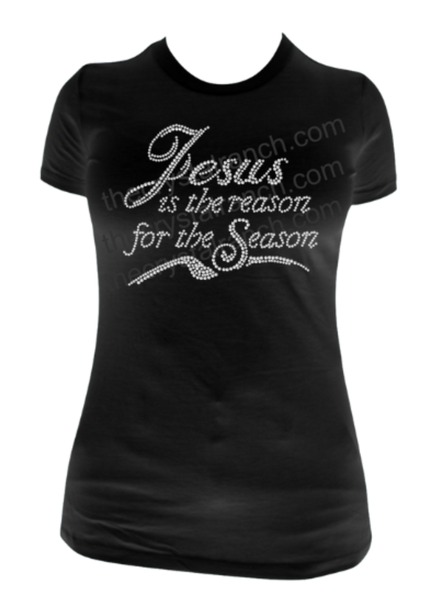 Jesus is the Reason for the Season Rhinestone Transfer H077
