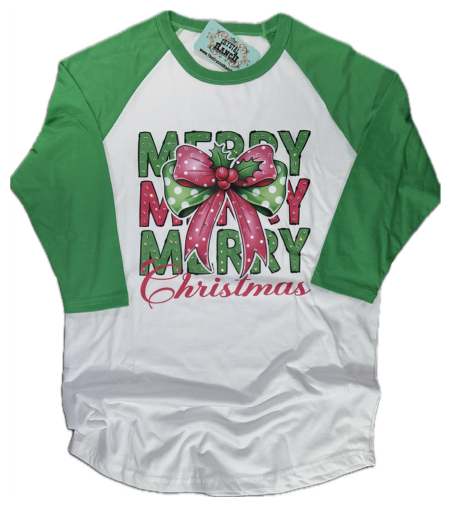 Merry Merry Merry Bow Tee HV196