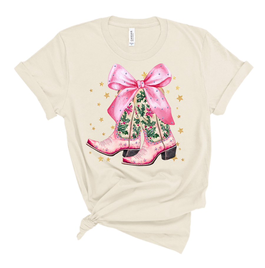 Pink Christmas Boots HV221