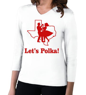 Ladies Metallic Puff 3/4 sleeve tee