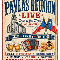 Pavlas 75th Reunion Concert Poster T-Shirt