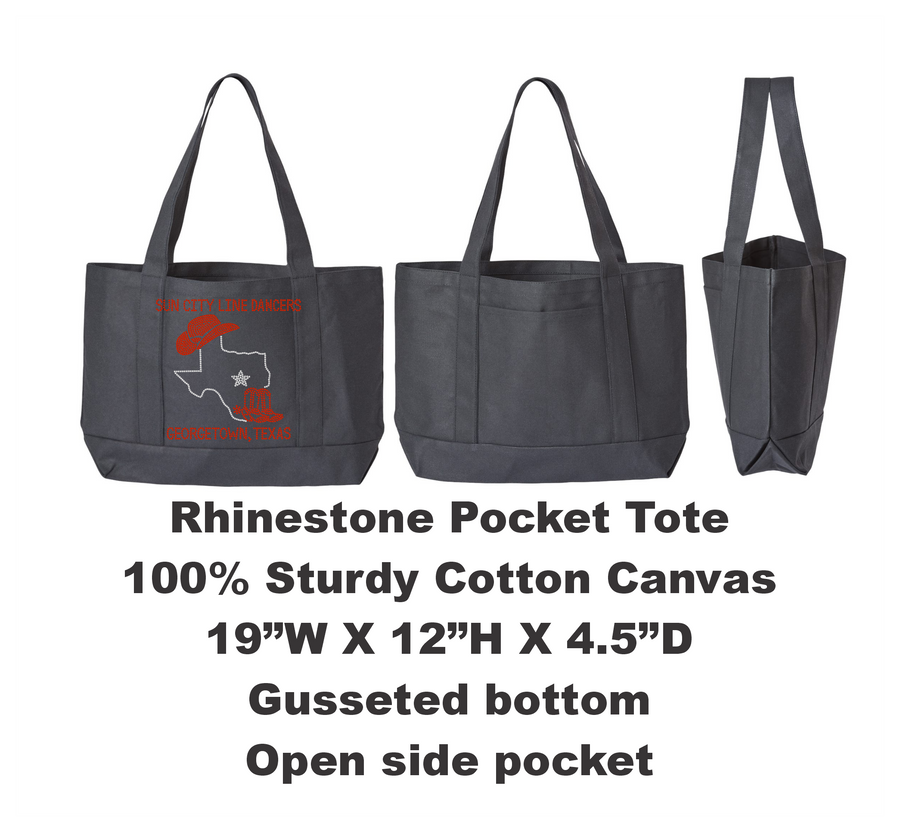 Sun City Line Dancers Rhinestone Tote
