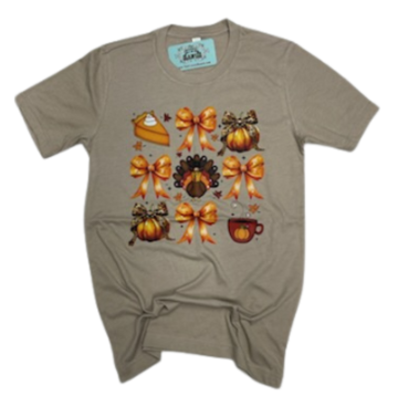 Thanksgiving Coquette Tee HTV082