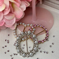 Rhinestone and Pearl Tee Ties