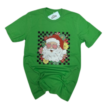 Checkered Santa Tee HV174