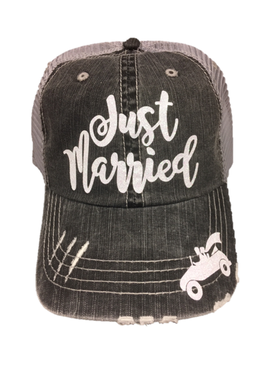 Just Married Trucker Cap CFW006