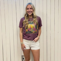 Floral Pumpkin Tee HTV093