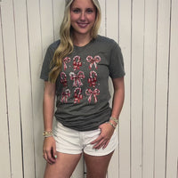 Candy Cane Coquette Tee HV202