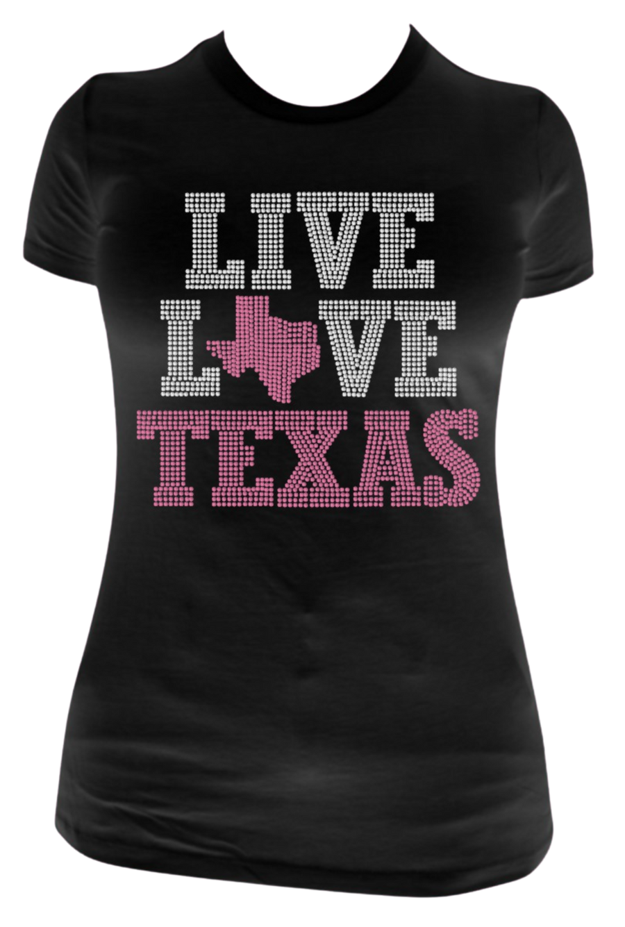 Live Love Texas Rhinestone Transfer R100