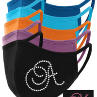 Monogram 2.15in Rhinestone Face Mask