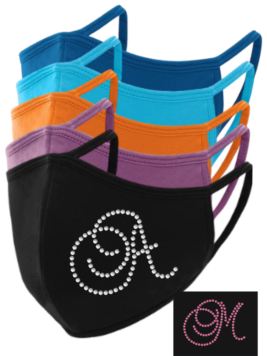 Monogram 2.15in Rhinestone Face Mask