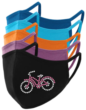 Bicycle Rhinestone Face Mask