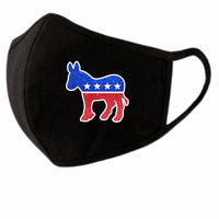 Democrat Donkey Glitter Face Mask