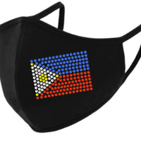 Philippines Flag Rhinestone Face Mask