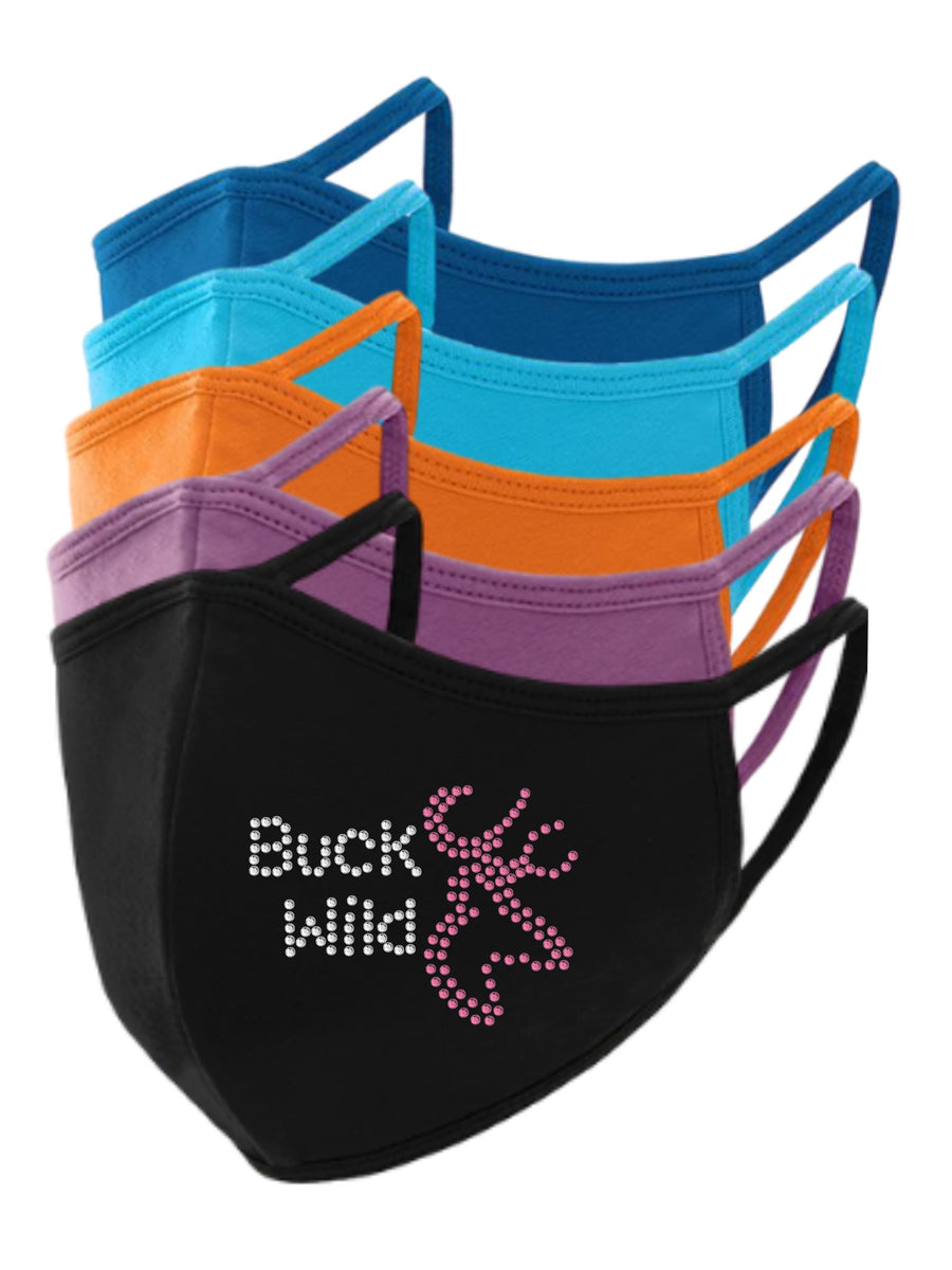 Buck Wild Rhinestone Face Mask