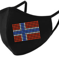Norway Flag Rhinestone Face Mask