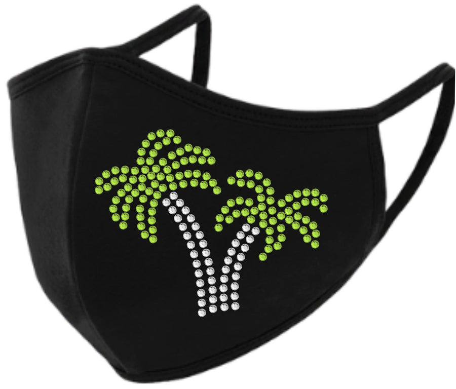 Palm Trees Rhinestone Face Mask