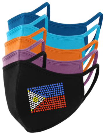 Philippines Flag Rhinestone Face Mask