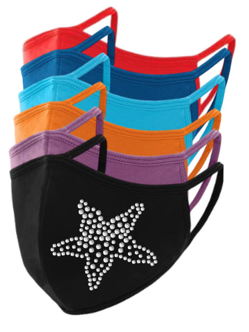 Starfish Rhinestone Face Mask
