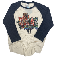 Merry Texas Christmas Raglan tee