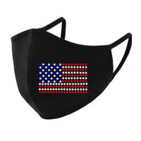 US Flag Rhinestone Face Mask